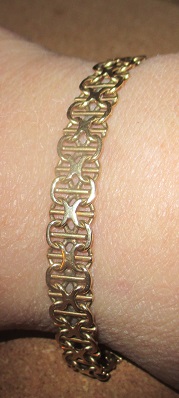xxM1267M Yellow gold bracelet Takst-valuation N. Kr 11500